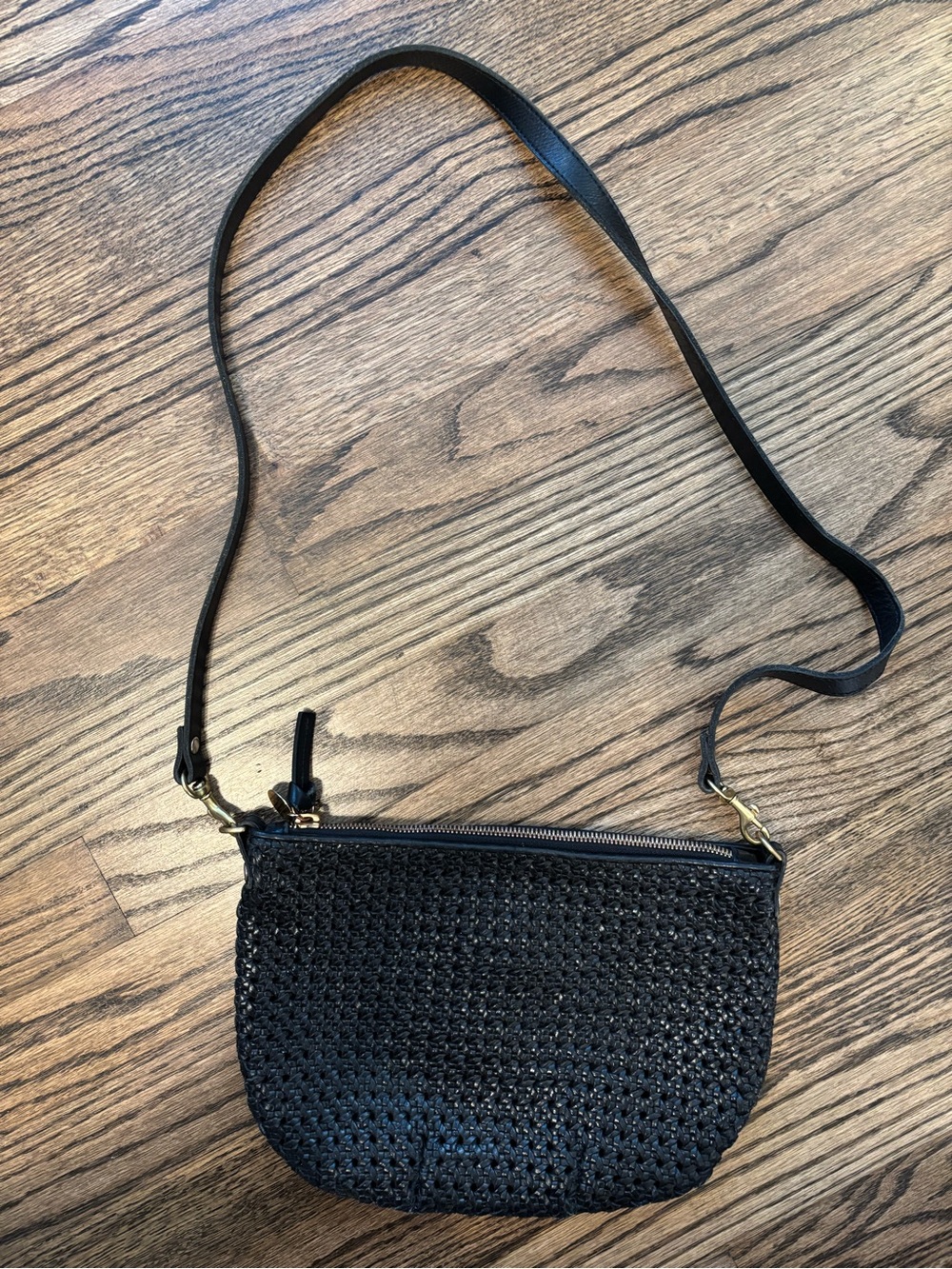 Clare V Petite Moyen Black Rattan